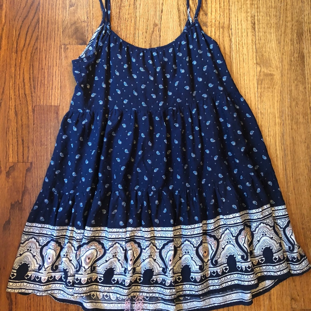 Blue Patterned Dress - Picture 2 of 3